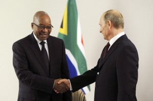 Vladimir Poutine et Jacob Zuma
